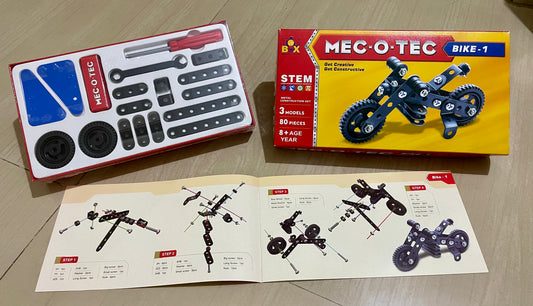 Puvis - MEC-O-TEC Bike 1 Metal Construction Toy, Building Blocks, Educational Toys for 8+ yrs Boys and Girls, Multicolor