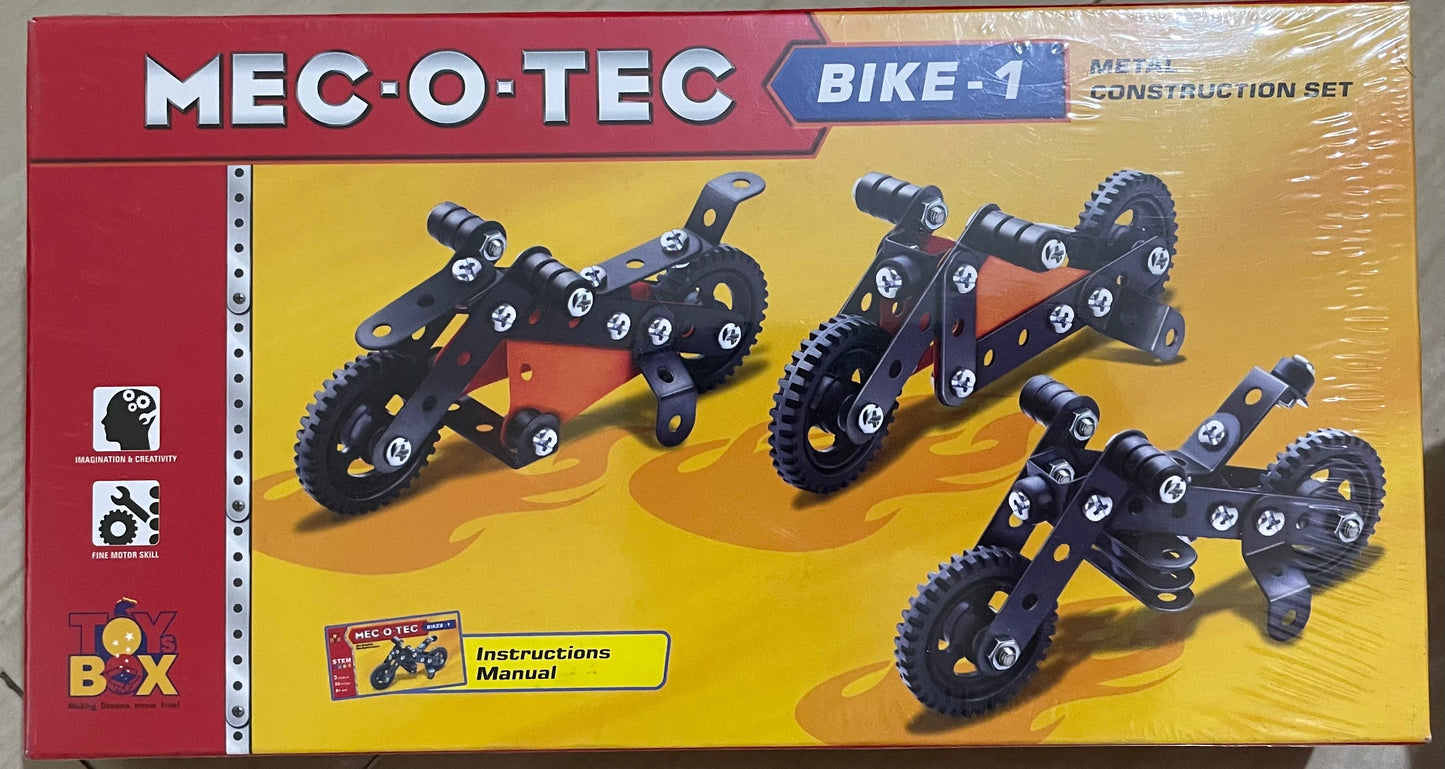 Puvis - MEC-O-TEC Bike 1 Metal Construction Toy, Building Blocks, Educational Toys for 8+ yrs Boys and Girls, Multicolor