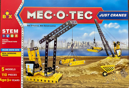 Puvis - MEC-O-TEC Just Cranes Metal Construction Toy, Building Blocks, Educational Toys for 3+ yrs Boys and Girls, Multicolor