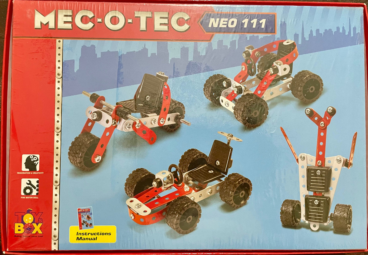 Puvis - MEC-O-TEC NEO-111 Metal Construction Toy, Building Blocks, Educational Toys for 3+ yrs Boys and Girls, Multicolor